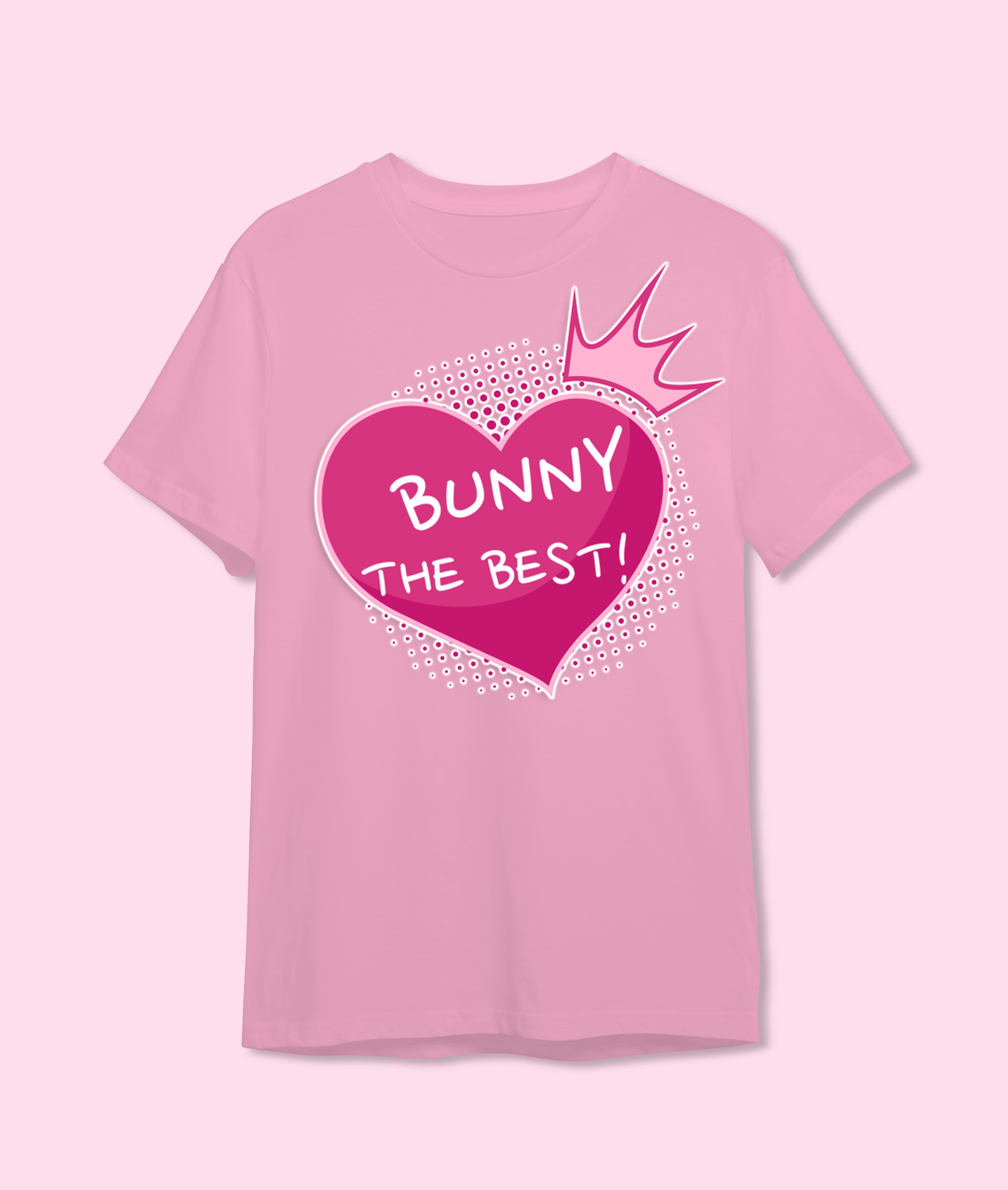 Футболка, розовая "Bunny the best"